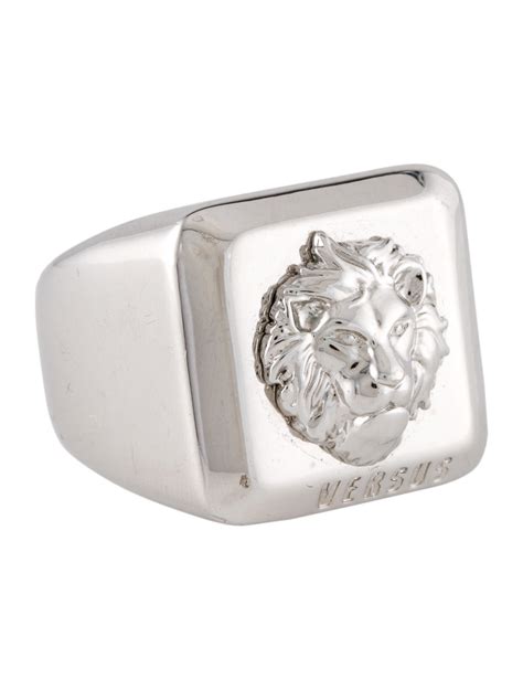 versus versace löwe ring|Versus Versace Lion Signet Ring .